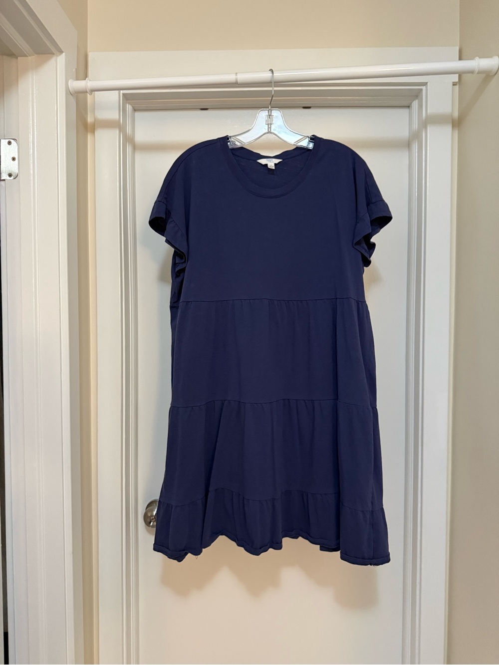 Time and Tru Navy Blue Tiered Mini Dress